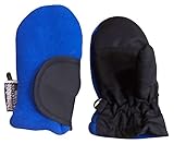 N'Ice Caps Baby Unisex Thinsulate And Waterproof Easy On Velcro Closing Mitten (12 months, royal/black)