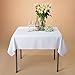 VEEYOO Square Tablecloth - 54x54 Inch Polyester Table Cloth Washable Wrinkle Free Dinner Tablecloth for Wedding, Party, Restaurant,Indoor and Outdoor Buffet Table - White Tablecloth