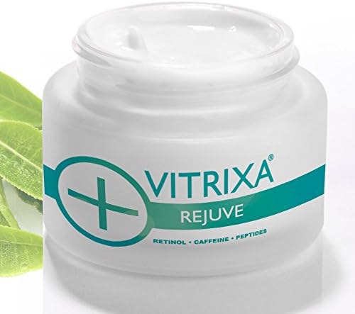 Vitrixa Rejuve BEST Retinol Moisturizer Contains 2.5% Retinol Cream, Vegan Hyaluronic Acid + Vitamin A + Natural Caffeine - Under Eye Cream For The Most Effective, Clinical Strength, Anti Wrinkle Moisturizer With Retinol On The Market - This Anti Aging Moisturizer Will Dramatically Decrease The Signs Of Aging For An Incredibly Youthful Glow. This Retinol Night Cream Is Formulated To Work With Our 30% Vitamin C Serum