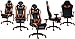 MORFAN Gaming Chair Large Size High Back Ergonomic Executive Office Home Racing Chair with Lumbar Massager Support & Adjustable Headrest Pillow & Retractable Footrest (Black/Orange) …