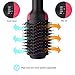 One Step Hair Dryer & Volumizer, Hot Air Brush Negative Ion Generator Hair Straightener Curler Brush for All Hairstyle(1000W 110V) - Black