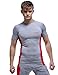 SEOBEAN Men's Sports Gym Training Fitness Short Sleeve Tee