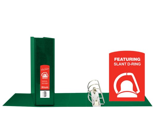 BAZIC 2" Green Slant-D Ring View Binder w/ 2 Pockets, Case of 12 (4152-12)