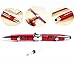 Multi-Functional 3 in 1 Spinner Pen - Ball Point Stress Pen, with Spinner and Stylus - Black Ink Stylus Pen - Cool Multi Tool Pen, New Design Think Pen - Stress Reducer  - Perfect Gift Idea (Red)