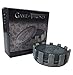 Game of Thrones Drink Coaster Set with Holder- House Sigil Beverage Coasters - Set of Four Faux Sandstone Coasters- Cork Backed