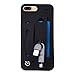 Kroo Expandable Slim TPU Wallet Card & Accessories Case for Apple iPhone 7 Plus - Black