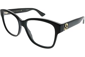 Gucci Square Eyeglasses GG0038O 001 Black 54mm 0038