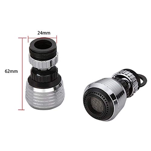 Pstars 2 Pcs 360 Degree Swivel Water Saving Tap Kitchen Sink Faucet Diffuser Faucet Nozzle Filter Adapter Replacement Part Faucet Head Kitchen Tap Sprayer - Thumbnail 4