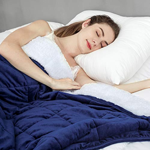 HBlife Sherpa Fleece Weighted Blanket for Adults, OekoTex Certified 15
