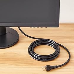 Amazon Basics PC Power Cord, 10 feet, 5-Pack, AC