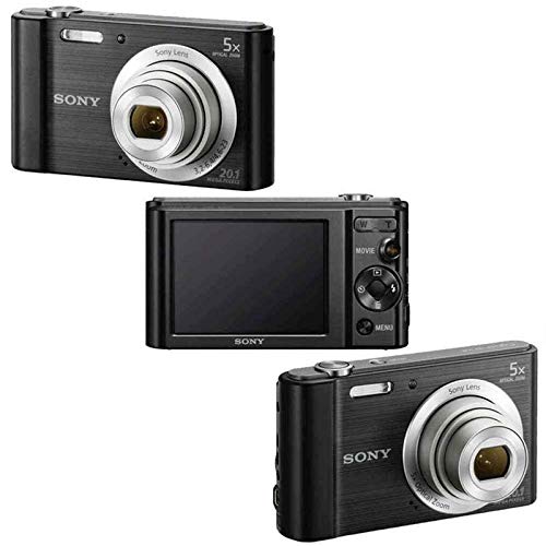 Sony CyberShot DSC W800 20.1MP Slim Point and Shoot Camera Black with