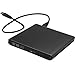 DLPIN External CD Drive USB 3.0 Ultra Portable External CD DVD Drive DVD CD RW DVD ROM Drive Writer Burner for High Speed Data Transfer Laptops Desktops (Black)