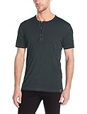 Lucky Brand Men's Short-Sleeve Henley Shirt, Jet Black, X-Large
