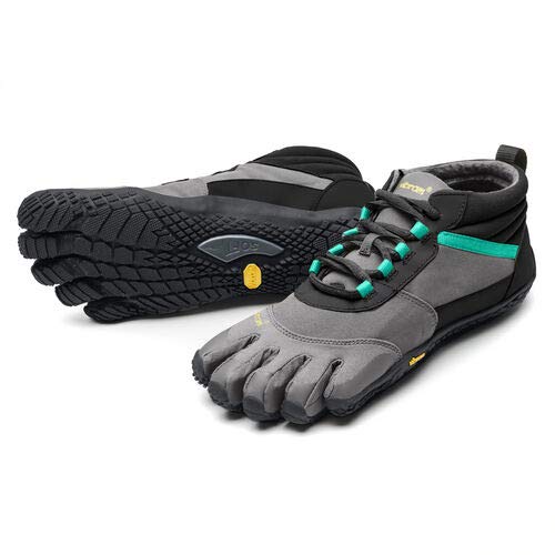Vibram Five Fingers Women's V-Trek Insulated Shoe (36 EU/6.5-7, Black/Grey/Green) (Black/Grey/Green,