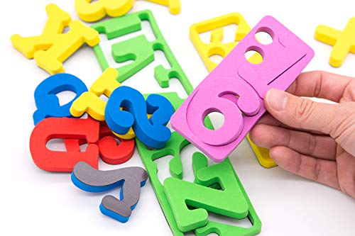 YANSION Magnetic Letters and Numbers for Kids Classroom Gift Set Refrigerator Magnet Educational Alphabet Toy Preschool Learning, Spelling Counting Games, Math Skills for Toddler(41pcs)