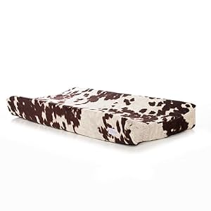 Western Cowboy Changing Pad Cover Super Soft Brown Cowhide