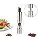 CoZroom Spring Action Salt and Pepper Mills/Grinders, Stainless Steel