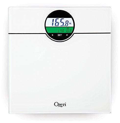 Ozeri ZB21-W WeightMaster 400 lbs Digital Bath Scale with BMI and Weight Change Detection, White