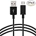 2 Pack USB Charger Cables for Echo Dot 2nd Generation, Tap Alexa Enabled Portable Bluetooth Speaker, Compatible Samsung Galaxy S7, S6, S5, Huawei Honor 7X, MOTO G5 Plus, Motorola G5s G5s Plus