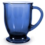Anchor Hocking Blue Glass 16 Ounce Cafe Mug