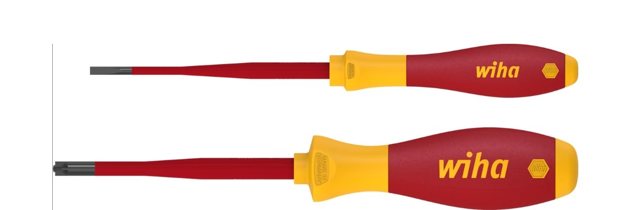 Wiha WHA-36333 Slim Fix VDE Slotted & Slotted/PZ2 TERMINAL two piece set
