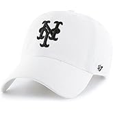 '47 New York Mets Clean Up Dad Hat Baseball Cap - White White, Black One Size