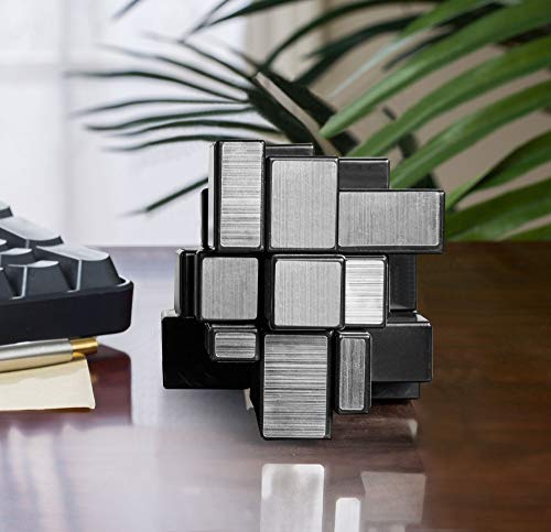 The Paragon Executive Set, Newton's Cradle & Cube Puzzle, Fun Size Mini Pendulum Ball Desk Toy Along with a Mirror Cube, Rotating Puzzle, Silver Brainteaser - Thumbnail 4