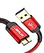 JSAUX USB 3.0 Micro Cable, 2 Pack (1ft+3.3ft) External Hard Drive Cable USB A Male to Micro B Charger Cord Compatible with Toshiba, WD, Seagate Hard Drive, Samsung Galaxy S5, Note 3, Note Pro 12.2 ect primary