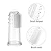 AnyBack Manual Toothbrushes Finger Tip Silicone Teether for Baby Teething Relief Oral Massager, Portable Tongue Cleaners Silicone Brushes for Adult 3 Pack Clear