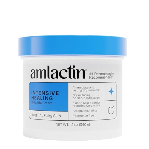 AmLactin Rapid Relief Moisturizing Cream, Hydrating Cream, Body and Hand Moisturizer for Dry Skin - 12 Oz Tub (packaging may vary)