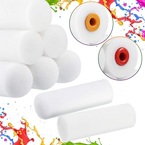 20 Pieces 4 Inch Foam Roller Refills Small Foam Paint Rollers Covers