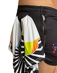 PandaTak Mens Running Booty Shorts, Zippered