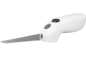 Alomejor Cordless Electric Knife, Stainless Steel Battery Powered Fillet and Carving Knife with Removable Blades for Home Kit