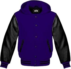 GOKTOG Hooded Varsity Jacket Women, Baseball