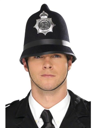 Mens Adult British Bobby English Policeman Police Officer Helmet Hat Fancy Dress by Star55