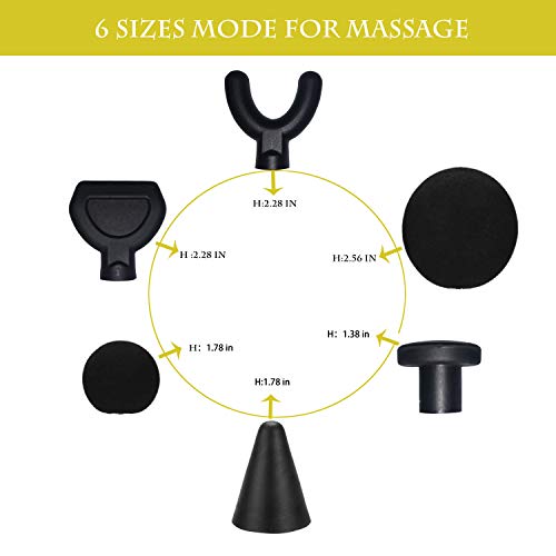 Massage Jigsaw Adapter Bit Deep Tissue Percussion Massager Balls for Muscle Relaxation Trigger Point Massage (6+2)