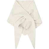 Knitted Pashmina Triangular Scarf Fall Winter Woman’s Solid Color Wool Shawl Wrap Knotted Sweater Cardigan With Hole