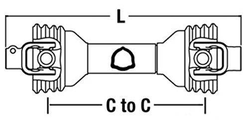 4-34QDSP New Hico Howse Rotary Cutter Complete PTO Shaft Driveline 300C 350C