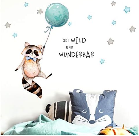 Little Deco Dl463 Sticker Mural Pour Chambre De Bebe Motif Elephant Et Lune Et Etoiles 163 X 95 Cm Stickers Muraux Decorations Murales