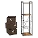 SONGMICS Industrial Storage Ladder, Multifunctional Corner Shelf Rack, 5-Tier Shelving Unit, 3 Removable Storage Boxes, for Living Room, Bedroom ULLS05X