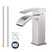 KES Bathroom Faucet Single Handle One Hole Vanity Sink Faucet cUPC NSF Certified Lead Free Brass Construction, Brushed Nickel L3109ALF-BN