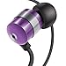 GOgroove Earbud Headphones with Deep Bass & Comfortable Ear Gel Tips (Purple) - In Ear Earphones Featuring Noise Isolating Design, Durable Alloy Driver Housing, & Ergonomic Angled Stay-In Fit