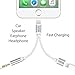 2 in 1 iphone 7 adapter , Not Compatible with IOS 10.3/10.3.1 System, Walo Lightning Adapter and Charger , Lightning to 3.5mm Aux Headphone Jack Audio Adapter for iphone 7 / 7 plus ( Silver )