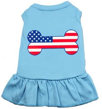 PUPTECK Fashion Cute Design Puppy Dress Girl Dog Clothes Apperal Summer Shirt for Small Medium Breed,Blue