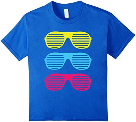 Kids Neon Cool "Shutter Shades" T-Shirt 4 Royal Blue