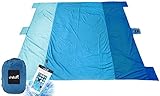 ChillaX Sand Free Beach Blanket - Huge 9' x 10' for 7 Adults - Best Mat for Picnic, Camping, Hiking and Music Festivals