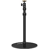 jusmo LS09 Aluminum Projector Floor Stand for NEBULA/XGIMI/Other Video Projectors, Mevo Camera Stand, 16.5-34.6inch Adjustabl