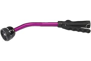 Dramm Touch-N-Flow Rain Wand – 16” Long, Berry – Full Watering Flow with Trigger-Style Shut-Off Valve & Lock – High-Flow, Gentle Spray for Gardens, Hanging Baskets & Flowerbeds