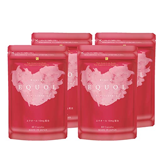 キレイデラボ キレイデエクオール サプリメント1袋60粒入×4袋 エクオール サプリ サプリメント 10mg配合 大豆イソフラボン イソフラボン 国産商品画像
