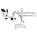AmScope 7X-45X Simul-Focal Stereo Lockable Zoom Microscope on Dual Arm Boom Stand primary